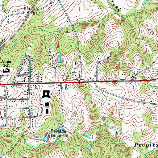 Topographic Map of Heritage Christian School, SC