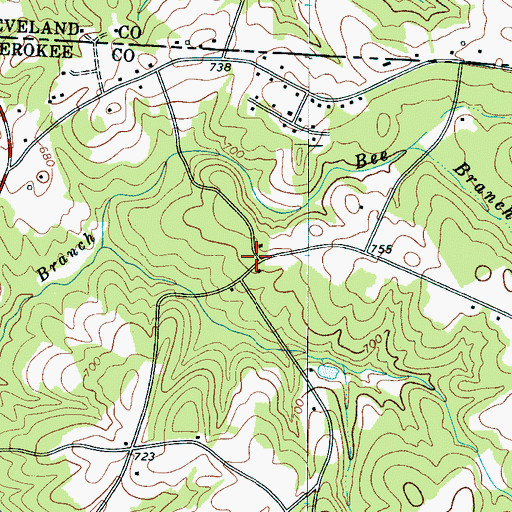 Topographic Map of Holly Grove School (historical), SC