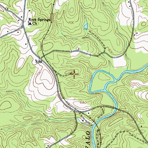 Topographic Map of Holt Cemetery, SC