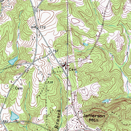 Topographic Map of Hopewell Church, SC