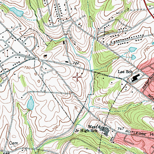 Topographic Map of Huntington, SC