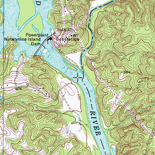 Topographic Map of Island Ferry (historical), SC