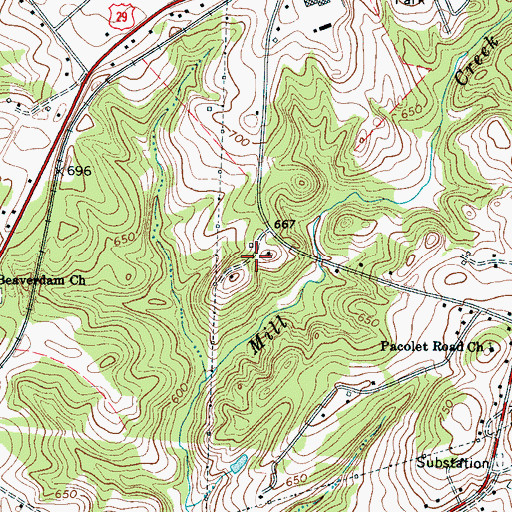 Topographic Map of Kings Park, SC