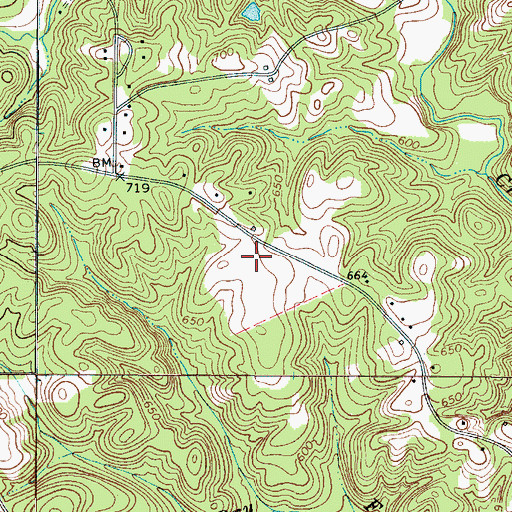 Topographic Map of Laurelwood, SC