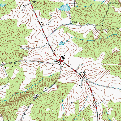 Topographic Map of Lawn (historical), SC