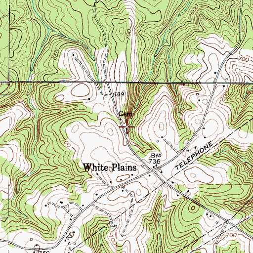Topographic Map of Love Springs Church, SC