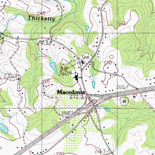 Topographic Map of Macedonia Elementary School, SC