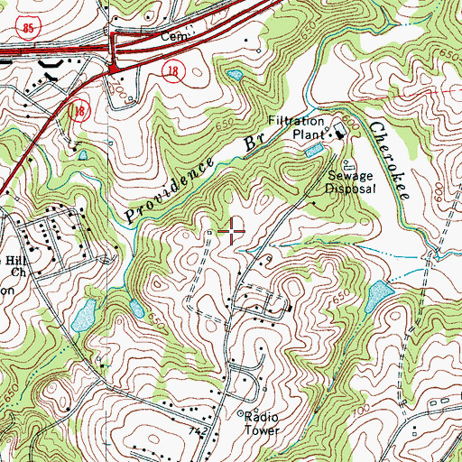 Topographic Map of Maplewood, SC