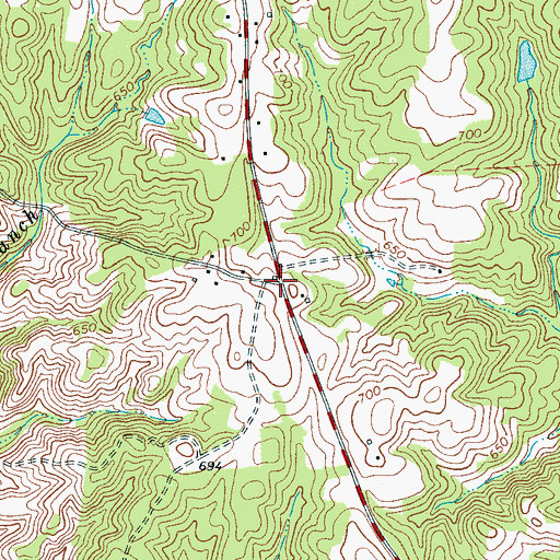 Topographic Map of Masons Store (historical), SC
