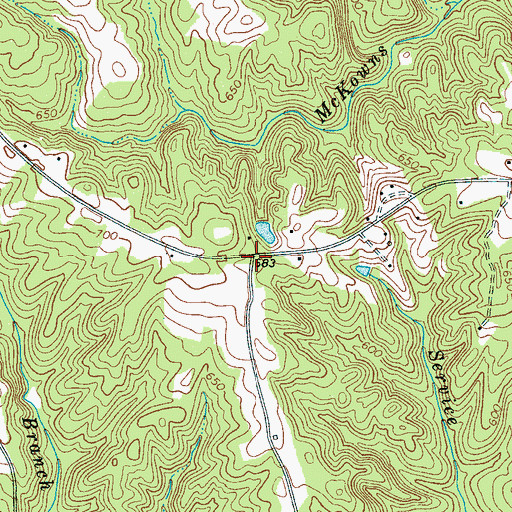Topographic Map of Mercer (historical), SC