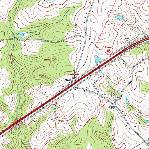 Topographic Map of Midway School (historical), SC