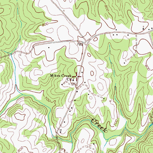 Topographic Map of Mike Creek School (historical), SC