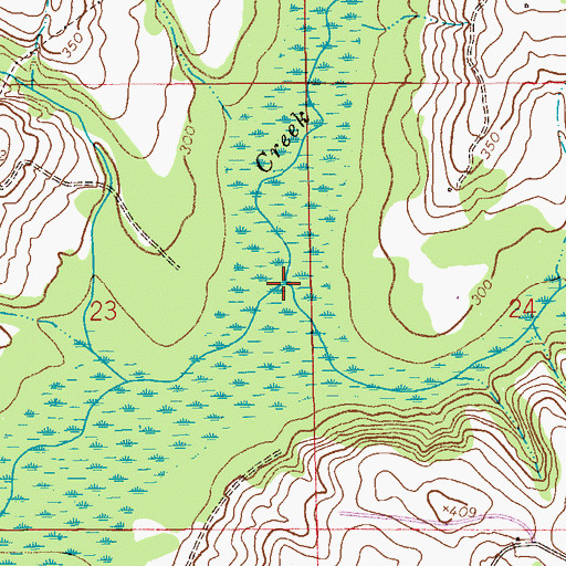 Topographic Map of Mims Creek, AL