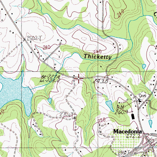 Topographic Map of Mount View Cemetery, SC