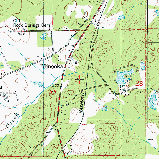 Topographic Map of Minooka, AL