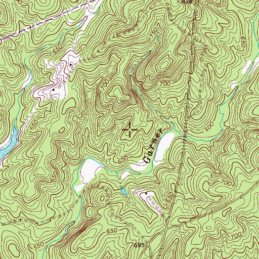 Topographic Map of Mullinax Cemetery, SC