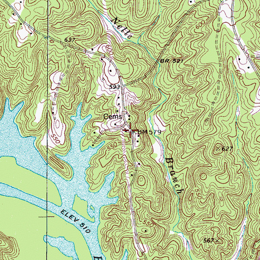 Topographic Map of Ninety Nine Island Church, SC
