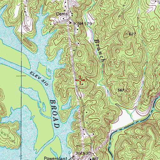 Topographic Map of Ninety Nine Island School (historical), SC