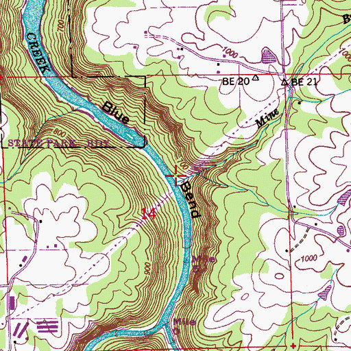 Topographic Map of Mine Branch, AL