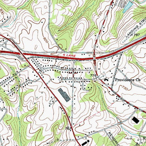 Topographic Map of Penn Jones, SC