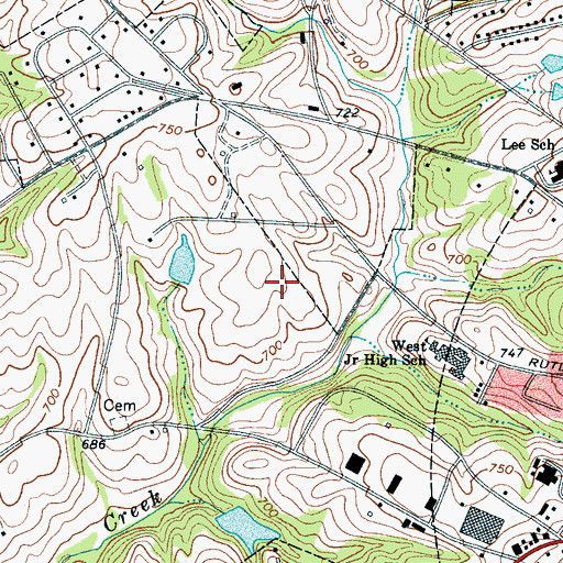 Topographic Map of Quail Hollow, SC
