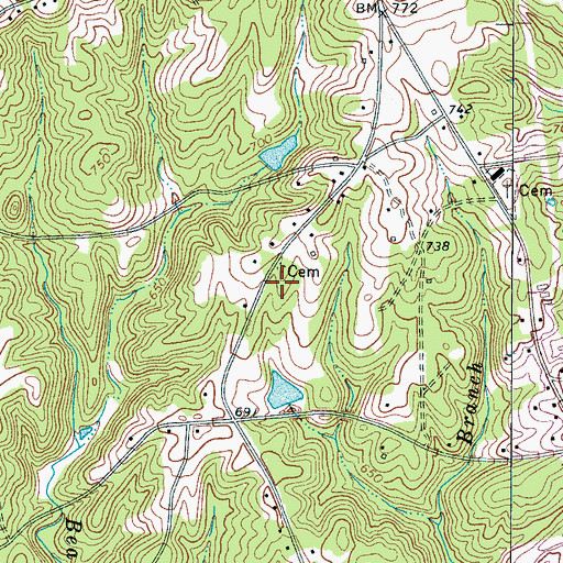 Topographic Map of Robinson Church (historical), SC