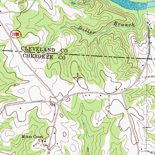 Topographic Map of Sandpit Cemetery, SC