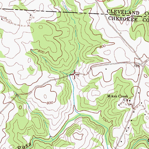 Topographic Map of Sarratt Cemetery, SC