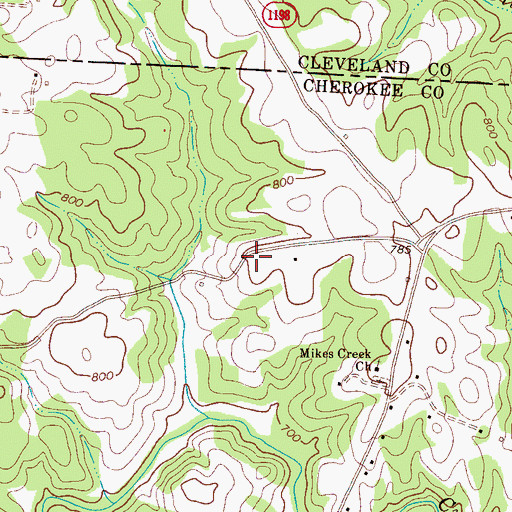 Topographic Map of Sarratt Cemetery, SC