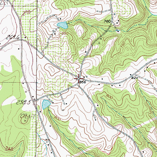 Topographic Map of Sarratt School (historical), SC