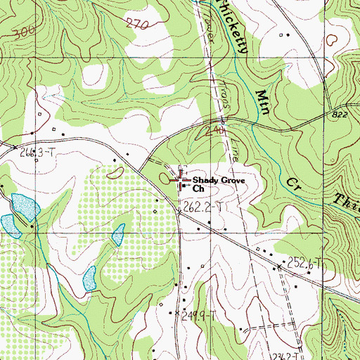 Topographic Map of Shady Grove School (historical), SC