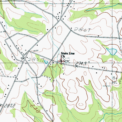 Topographic Map of State Line School (historical), SC