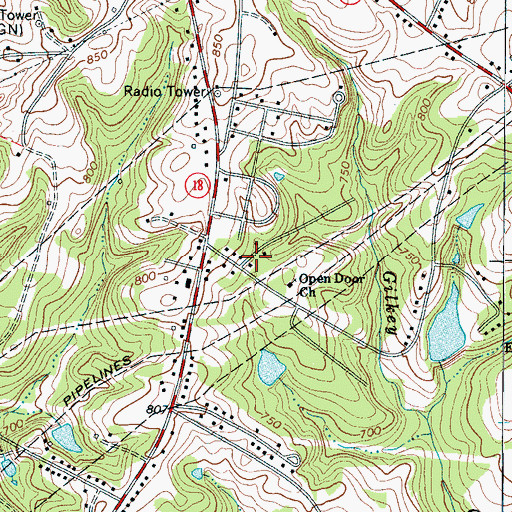 Topographic Map of Tanglewood, SC