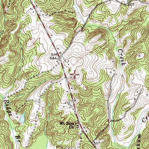 Topographic Map of Timber Ridge School (historical), SC