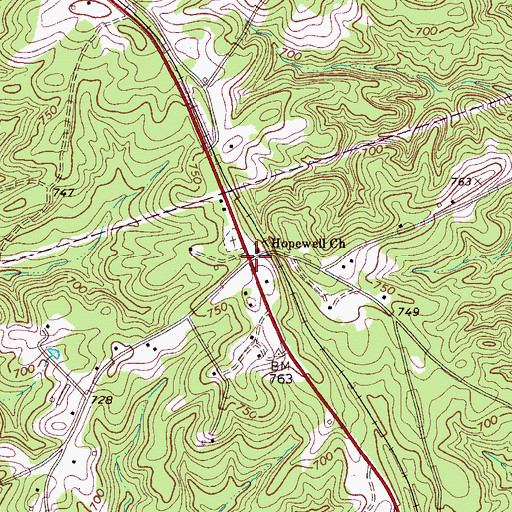 Topographic Map of Wilburn (historical), SC