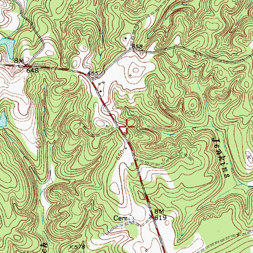 Topographic Map of Wilkinsville School (historical), SC