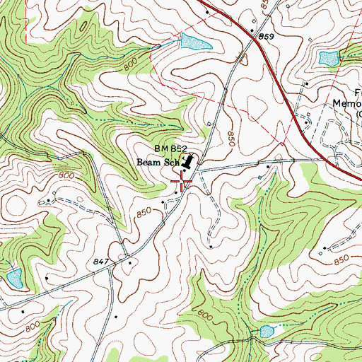Topographic Map of Huskey Cemetery, SC