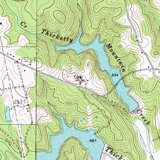 Topographic Map of Linder Cemetery, SC