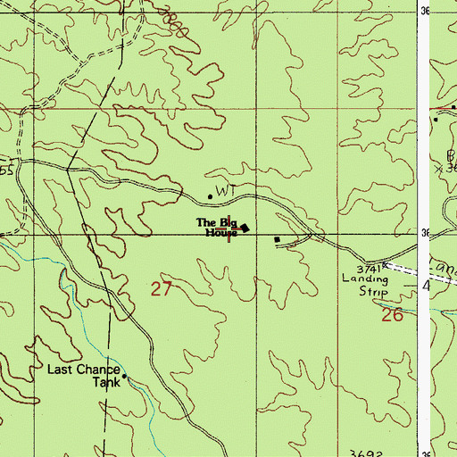 Topographic Map of The Big House, AZ