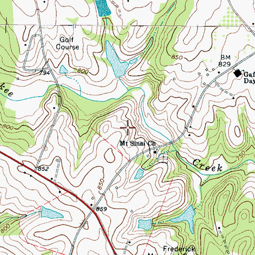 Topographic Map of Mount Sinai Missionary Baptist Church Graveyard, SC