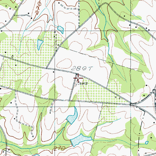 Topographic Map of Painter Cemetery, SC