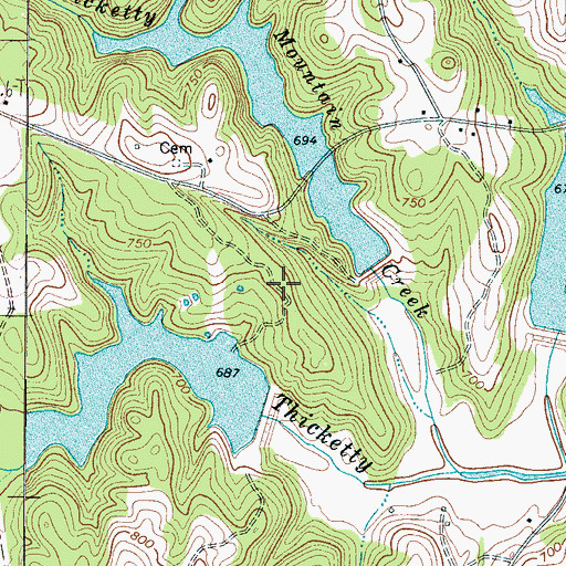 Topographic Map of Smith Cemetery, SC