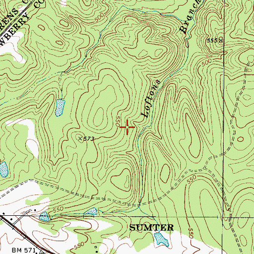 Topographic Map of Kinards School (historical), SC