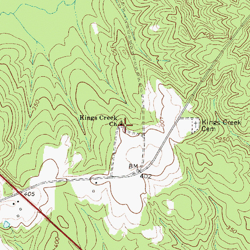 Topographic Map of Kings Creek School (historical), SC