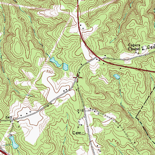 Topographic Map of Lattakoo (historical), SC