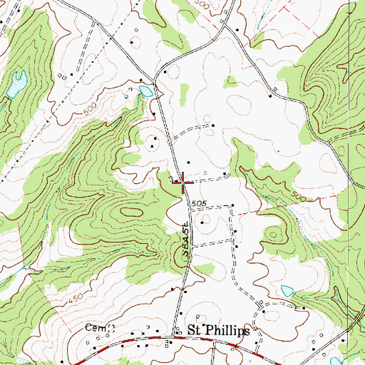 Topographic Map of Leitzsey School (historical), SC