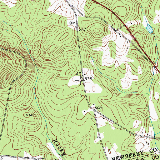 Topographic Map of Little Mountain School (historical), SC