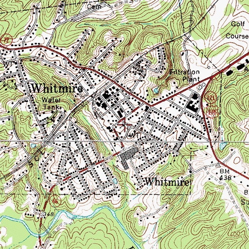 Topographic Map of Masters Southern Baptist Church, SC