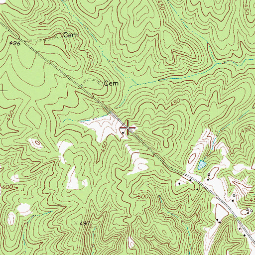 Topographic Map of Mollyhorn School (historical), SC