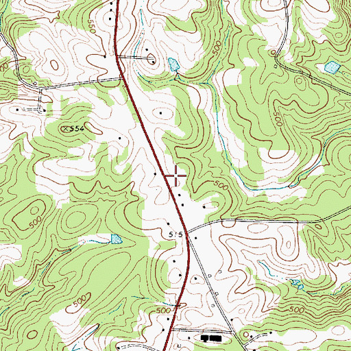 Topographic Map of Monticello School (historical), SC